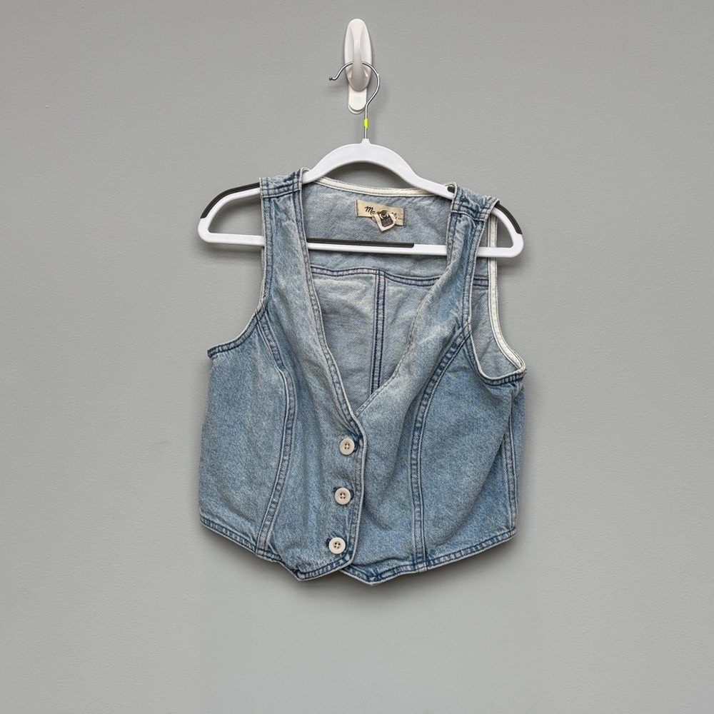 Madewell Light Blue Denim Vest
